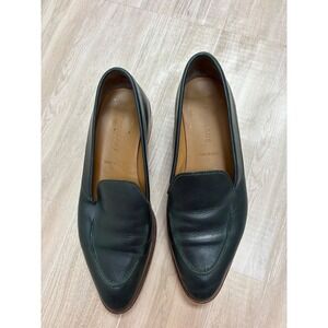 Everlane Modern Loafer Dark Green Leather Pointed Toe Slip On Size 6